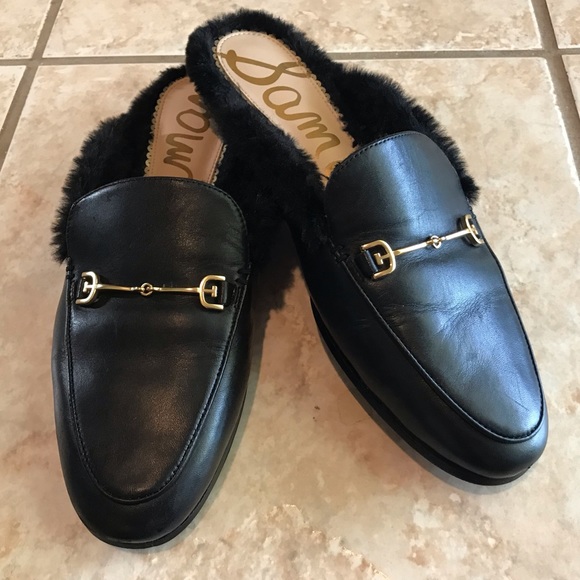 Sam Edelman Leather Loafers with Faux Fur - Picture 2 of 7